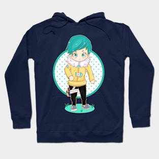 Funny cute girl cartoon 2 Hoodie